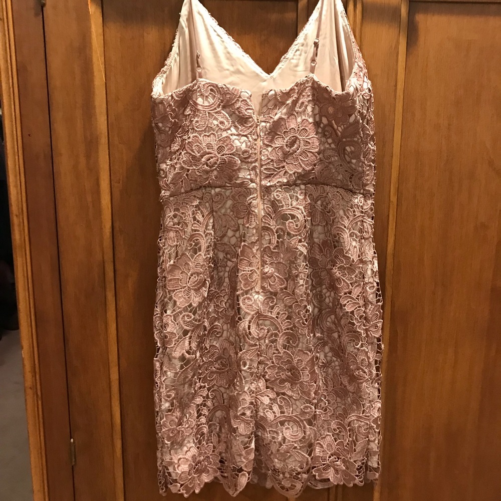 Express bodycon pink lace dress size 0 - Picture 2 of 4
